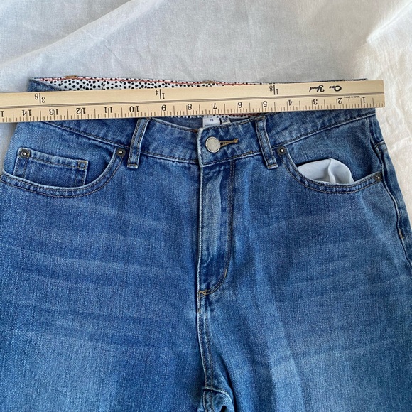 Roxy jeans straight Classic Blue Denim Jeans size 28 cotton - Picture 7 of 8